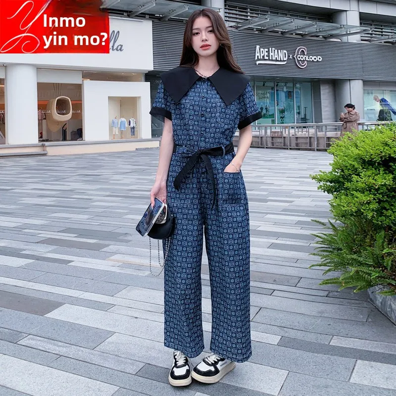 High Waist Printed Pants Women's Summer 2026 New Korean Style Fashionable Workwear Design Slimming Doll Collar Dress
High Waist Printed Pants Women's Summer 2026 New Korean Style Fashionable Workwear Design Slimming Doll Collar Dress