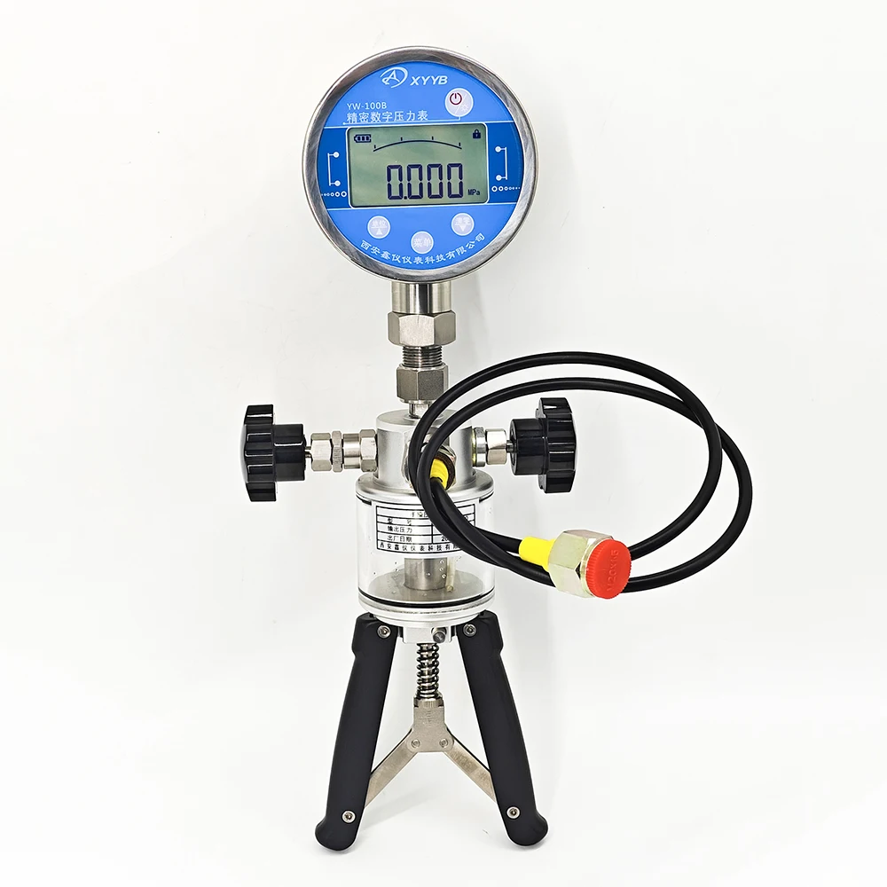 Handheld Hand Pressure Pneumatic Test Pump Oil Pressure Calibration Pump Pressure Calibrator
Handheld Hand Pressure Pneumatic Test Pump Oil Pressure Calibration Pump Pressure Calibrator