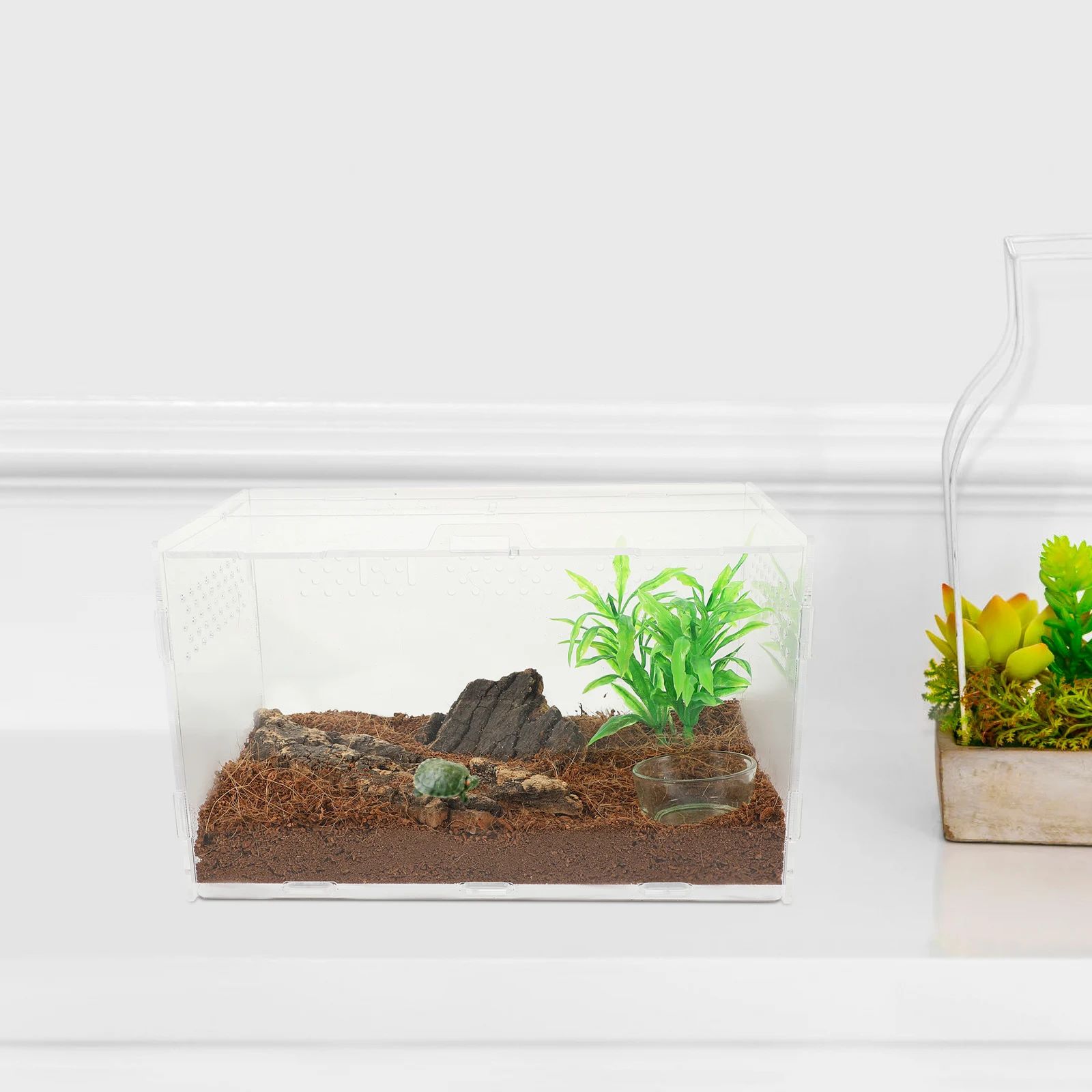 Transparent Terrarium 25x15x15 Single Box Acrylic Reptile Tank Spider Leopard Gecko Cage Clear Breeder Case Terrariums
Transparent Terrarium 25x15x15 Single Box Acrylic Reptile Tank Spider Leopard Gecko Cage Clear Breeder Case Terrariums