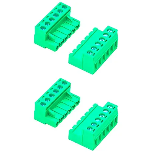 2 Set 5.08mm 6 Pin Male & Female Phoenix Type Connector No Soldering Green PCB Screw Terminal Block 6 Pole
2 Set 5.08mm 6 Pin Male & Female Phoenix Type Connector No Soldering Green PCB Screw Terminal Block 6 Pole