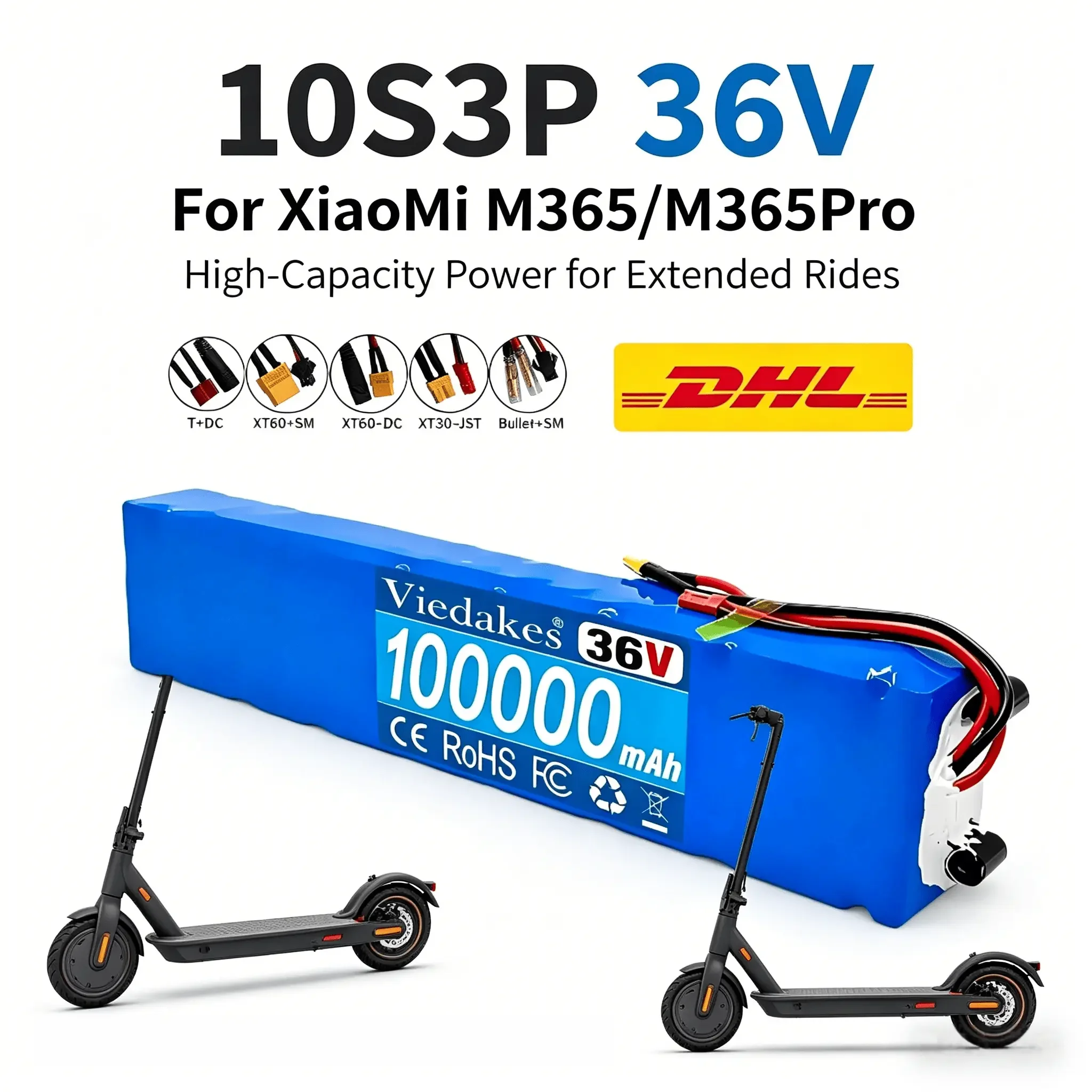 36V 10S3P Lithium Battery Pack For Xiaomi M365 M365Pro Scooter Spare Battery DHL Fast Delivery
36V 10S3P Lithium Battery Pack For Xiaomi M365 M365Pro Scooter Spare Battery DHL Fast Delivery