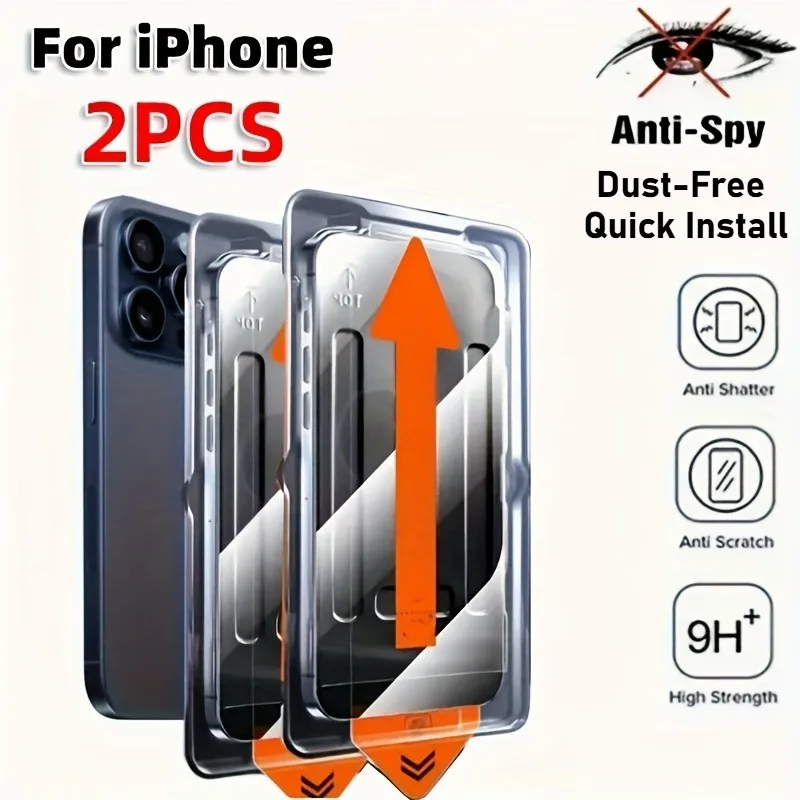 2Pcs Dust-Free Quick Install Privacy Protection Tempered Glass for IPhone 16/15/14/13 Promax 15 Pro 14 Plus 16E 11 12 Mini XR XS
2Pcs Dust-Free Quick Install Privacy Protection Tempered Glass for IPhone 16/15/14/13 Promax 15 Pro 14 Plus 16E 11 12 Mini XR XS