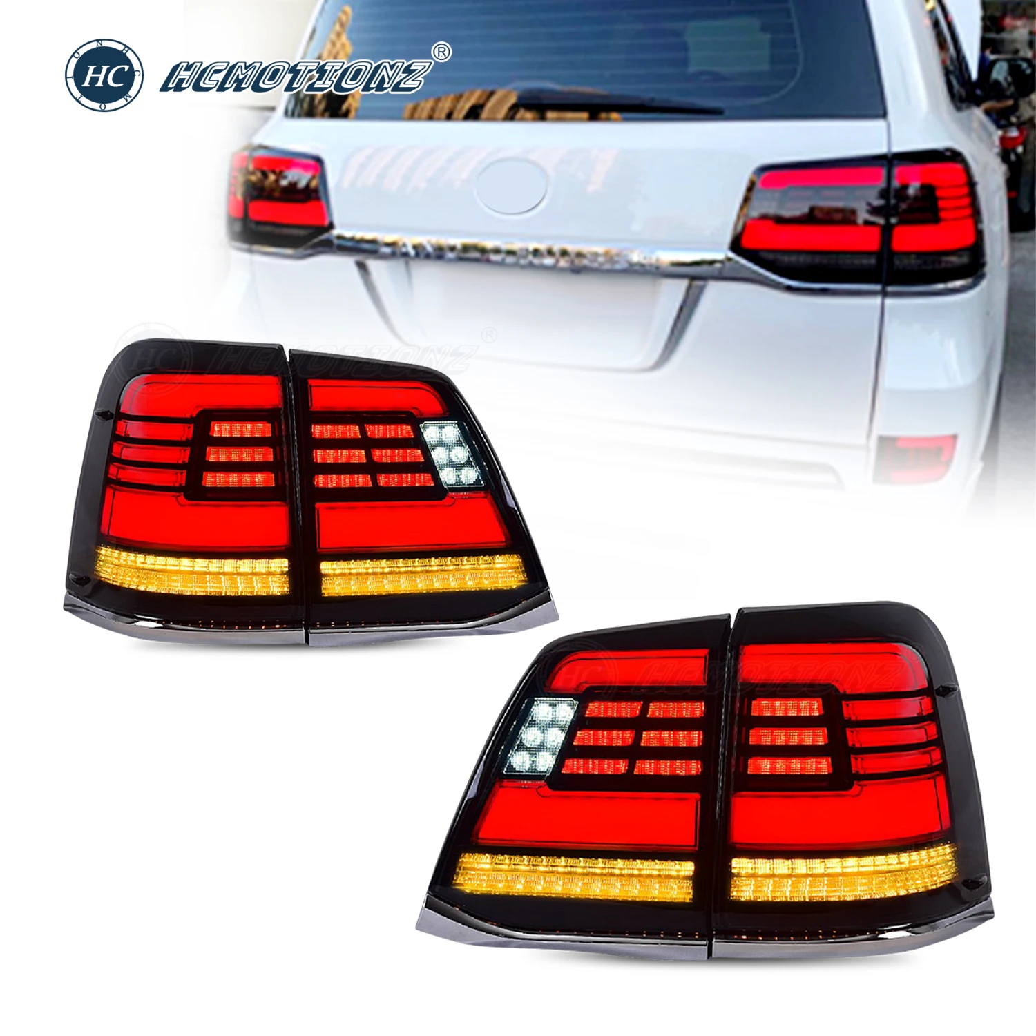 HCMOTIONZ Tail Lamps for Toyota Land Cruiser 2008-2015 LED Back Lights DRL Start up Animation Assembly Lighting System
HCMOTIONZ Tail Lamps for Toyota Land Cruiser 2008-2015 LED Back Lights DRL Start up Animation Assembly Lighting System