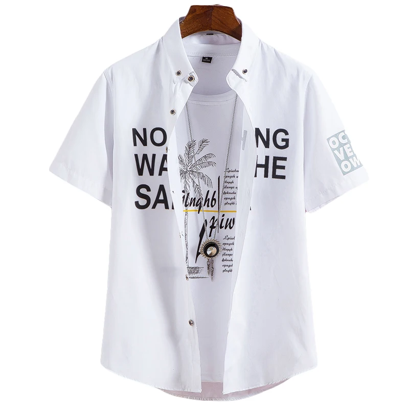 Short Sleeve Shirt Men 2022 Summer New Men's Lettered Casual Lapel Shirts Single Breasted Fashion Top High Quality Drop Ship
Short Sleeve Shirt Men 2022 Summer New Men's Lettered Casual Lapel Shirts Single Breasted Fashion Top High Quality Drop Ship