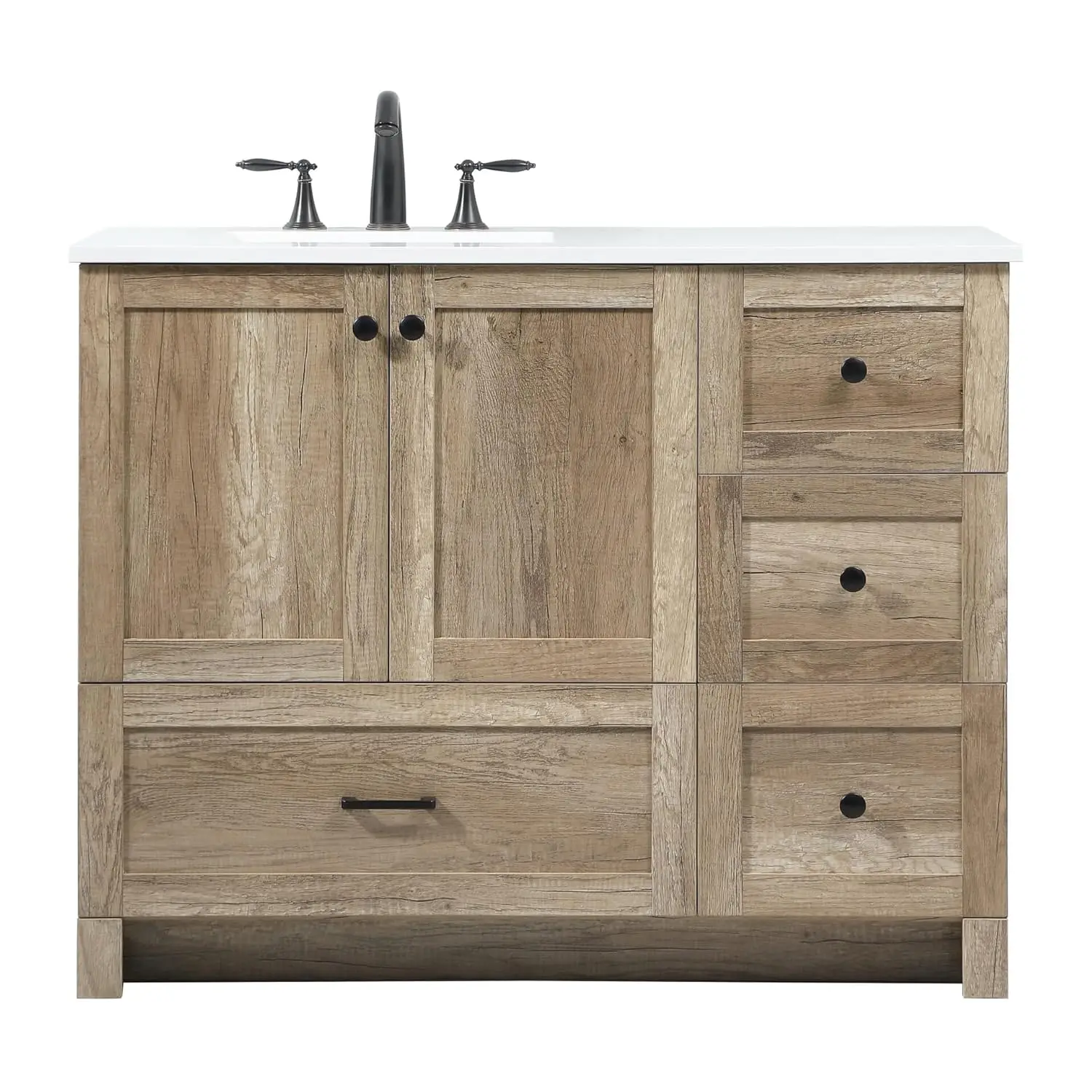 42in Single Bathroom Vanity Soft-Close Natural Oak Wood Storage Cabinet, Customized
42in Single Bathroom Vanity Soft-Close Natural Oak Wood Storage Cabinet, Customized