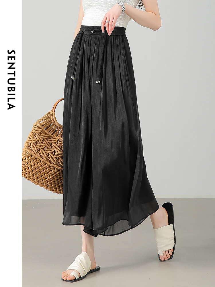 SENTUBILA Chinese Style Tassel Buttoned Skirt Pants For Women Summer 2025 Nine Inch Wide Leg Pants Beach Pants Skirt 142K54996
SENTUBILA Chinese Style Tassel Buttoned Skirt Pants For Women Summer 2025 Nine Inch Wide Leg Pants Beach Pants Skirt 142K54996