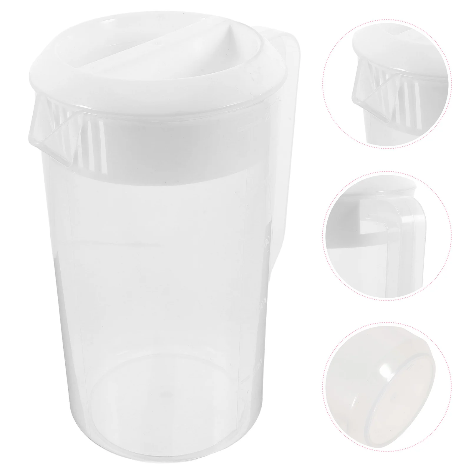 Measuring Kettle Plastic Cold Water Pitcher Juice Pot Heat Resistant Lid Beverage Storage Container 2500ml Refrigerator Pitcher 
Measuring Kettle Plastic Cold Water Pitcher Juice Pot Heat Resistant Lid Beverage Storage Container 2500ml Refrigerator Pitcher