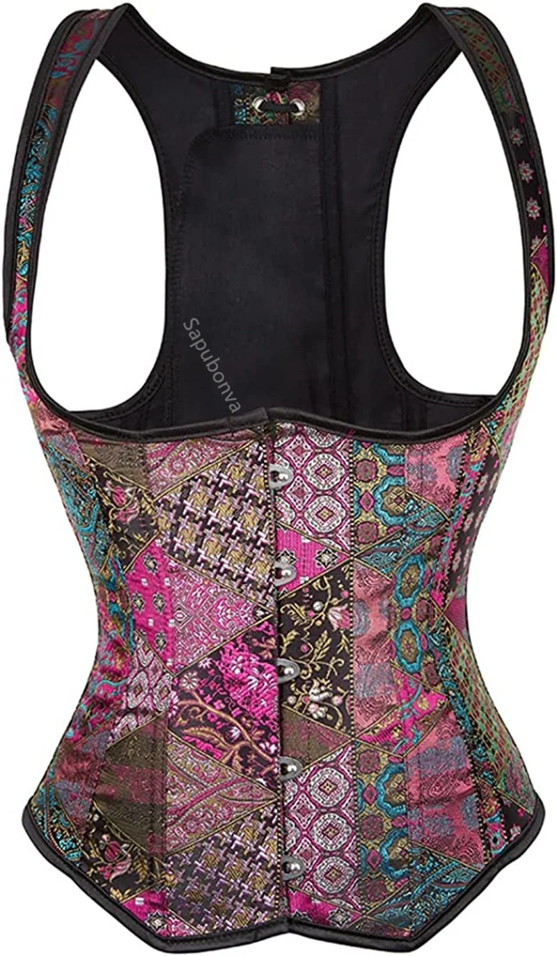 Sapubonva Underbust Corset with Straps Top Embroidery Vest Overbust Corselet Gothic Women Vintage lingerie Plus Size Sexy Korset
Sapubonva Underbust Corset with Straps Top Embroidery Vest Overbust Corselet Gothic Women Vintage lingerie Plus Size Sexy Korset