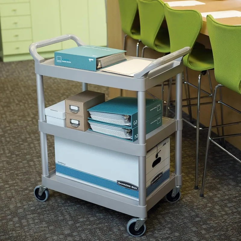 3-Shelf Rolling Service Hand Truck Utility Push Cart Organizer, 200 Lbs. Capacity For Foodservice/Restaurant/Cleaning/Workplace
3-Shelf Rolling Service Hand Truck Utility Push Cart Organizer, 200 Lbs. Capacity For Foodservice/Restaurant/Cleaning/Workplace