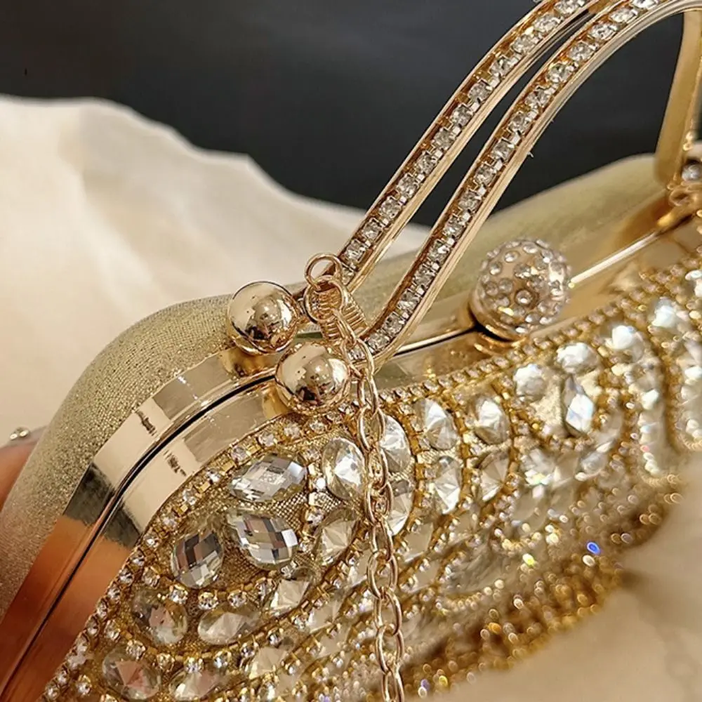 Metal Top Handle Tassel Evening Banquet Bag Glitter Wrist Bag Box Handbag Crossbody Bag Rhinestone Ladies Clutch Bag Party
Metal Top Handle Tassel Evening Banquet Bag Glitter Wrist Bag Box Handbag Crossbody Bag Rhinestone Ladies Clutch Bag Party