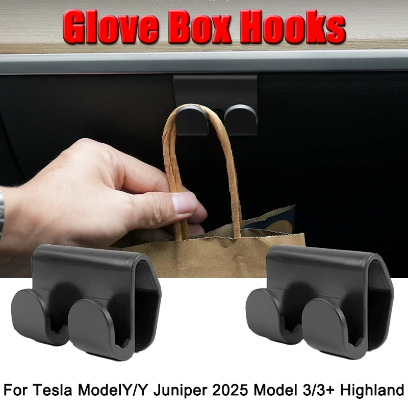 Hooks for Tesla Model Y/Y Juniper 2025 Glove Box Hooks Black Interior Carabiner Storage Model 3 Highland Car Hanger Accessories
Hooks for Tesla Model Y/Y Juniper 2025 Glove Box Hooks Black Interior Carabiner Storage Model 3 Highland Car Hanger Accessories