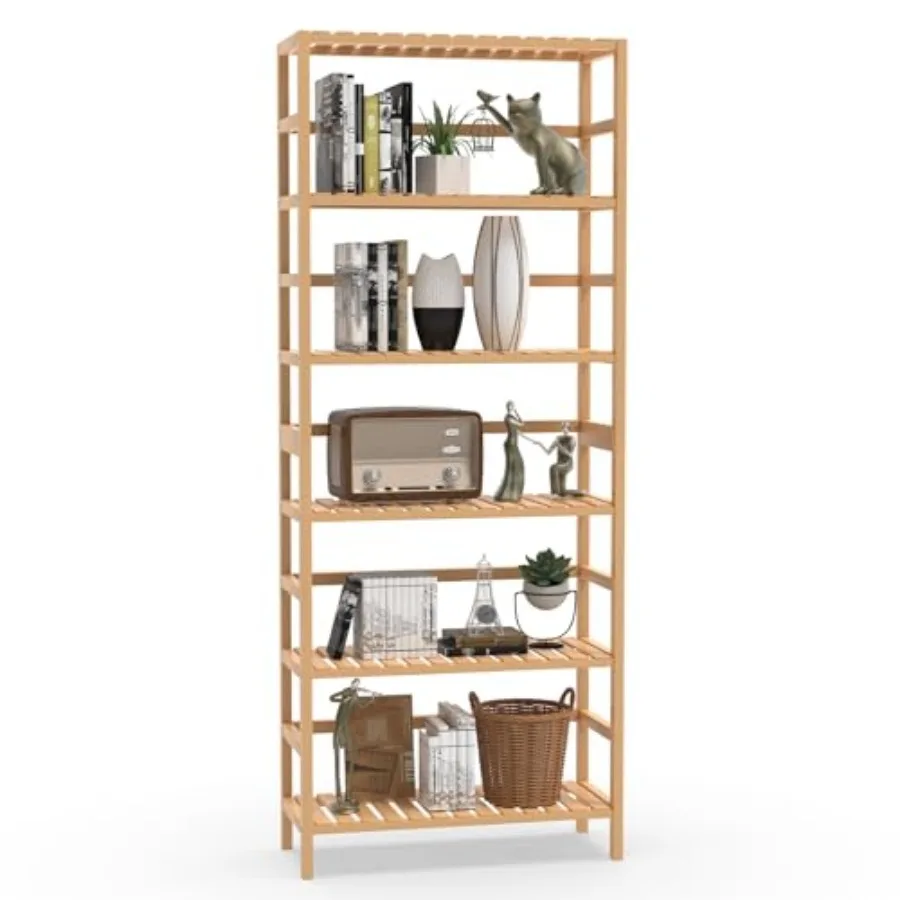 6-Tier Bamboo ShelfBamboo Storage Shelving Unit Tall Bookcase with Adjustable Shelves Multipurpose Storage Display Shelf for Ba
6-Tier Bamboo ShelfBamboo Storage Shelving Unit Tall Bookcase with Adjustable Shelves Multipurpose Storage Display Shelf for Ba
