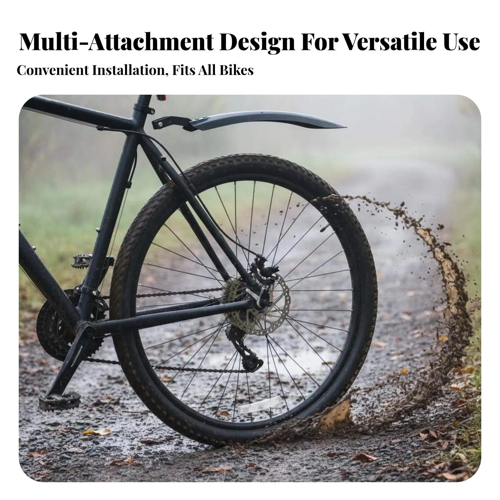 Front and Rear Mudguard Set Rainproof Mountain Bike Mudguard Set Full Coverage Bike Mudguards Wide Design Mountain Bike Spray