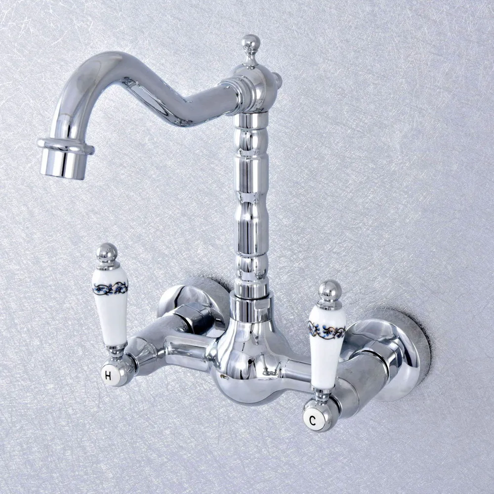 Polished Chrome Brass Bathroom Kitchen Sink Basin Faucet Mixer Tap Swivel Spout Wall Mounted Dual Ceramic Handles msf549
Polished Chrome Brass Bathroom Kitchen Sink Basin Faucet Mixer Tap Swivel Spout Wall Mounted Dual Ceramic Handles msf549