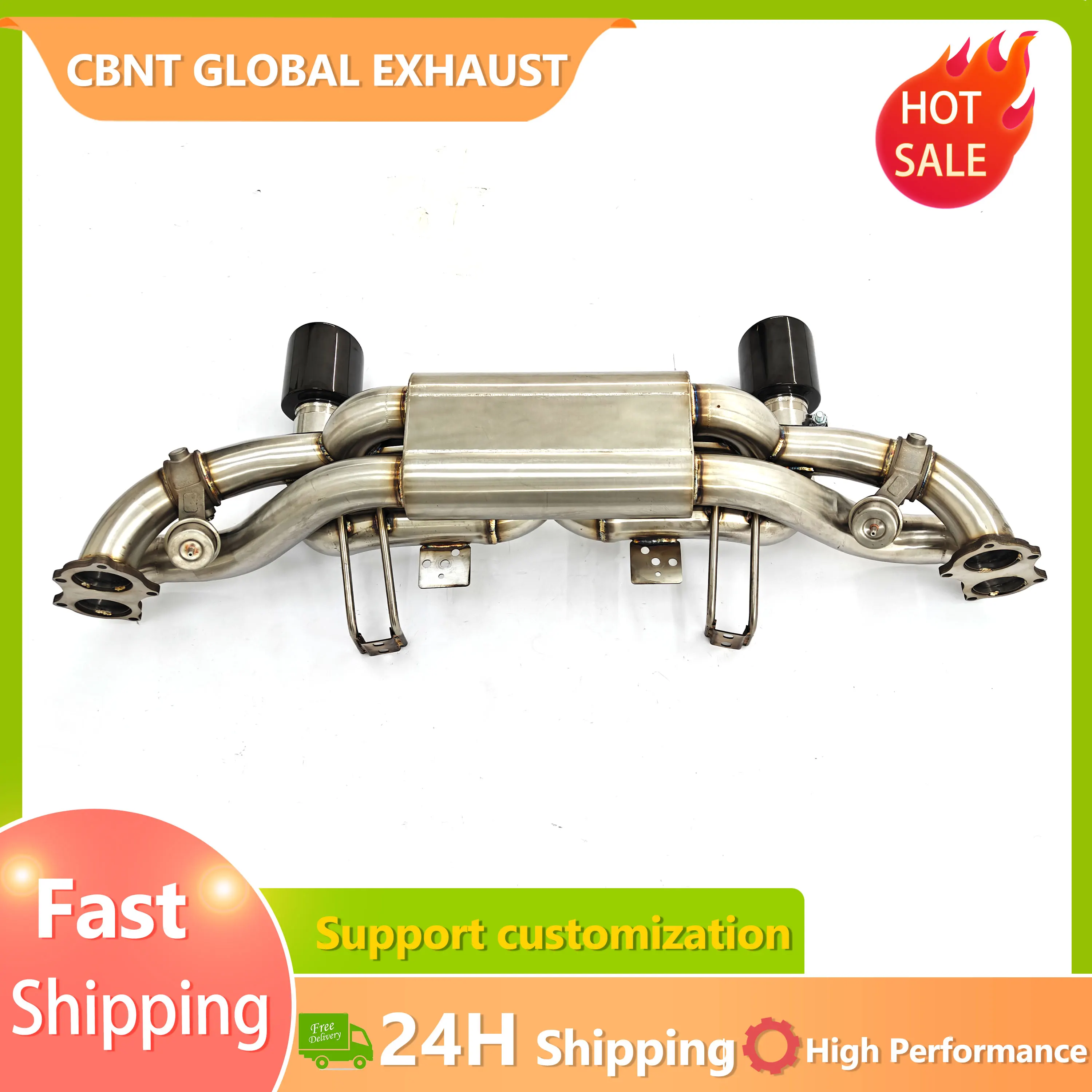 CBNT for Porsche 718 Cayman GT4 /GTS/Spyder 4.0L Valved Exhaust Systems Performance SS304 Exhaust Axleback with Valve Muffler
CBNT for Porsche 718 Cayman GT4 /GTS/Spyder 4.0L Valved Exhaust Systems Performance SS304 Exhaust Axleback with Valve Muffler
