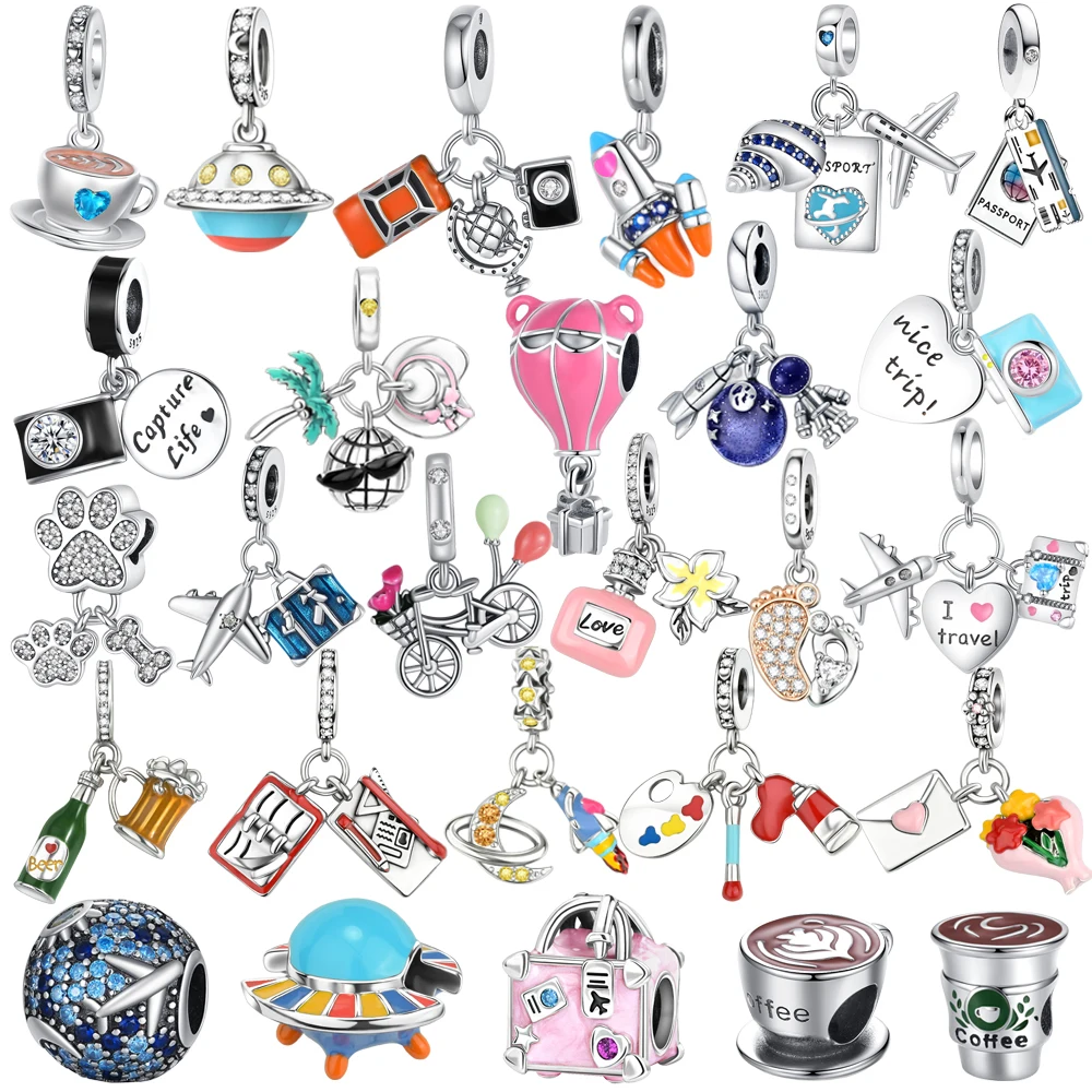 2025 New Charms 925 Sterling Silver Airplane Globe Suitcase Air Balloon Travel Beads Fit Original Bracelet Necklace DIY Jewelry 
2025 New Charms 925 Sterling Silver Airplane Globe Suitcase Air Balloon Travel Beads Fit Original Bracelet Necklace DIY Jewelry