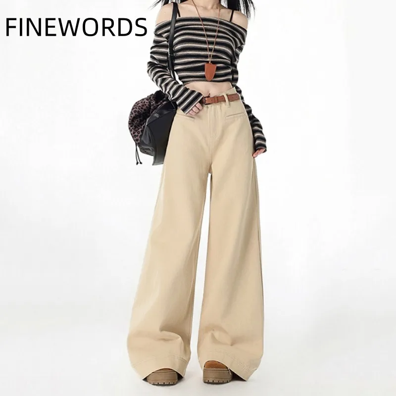 FINEWORDS Fashion High Waist White Wide Leg Jeans Women Korean Baggy Jeans Korean Streetwear Easymatch Retro Casual Jeans
FINEWORDS Fashion High Waist White Wide Leg Jeans Women Korean Baggy Jeans Korean Streetwear Easymatch Retro Casual Jeans