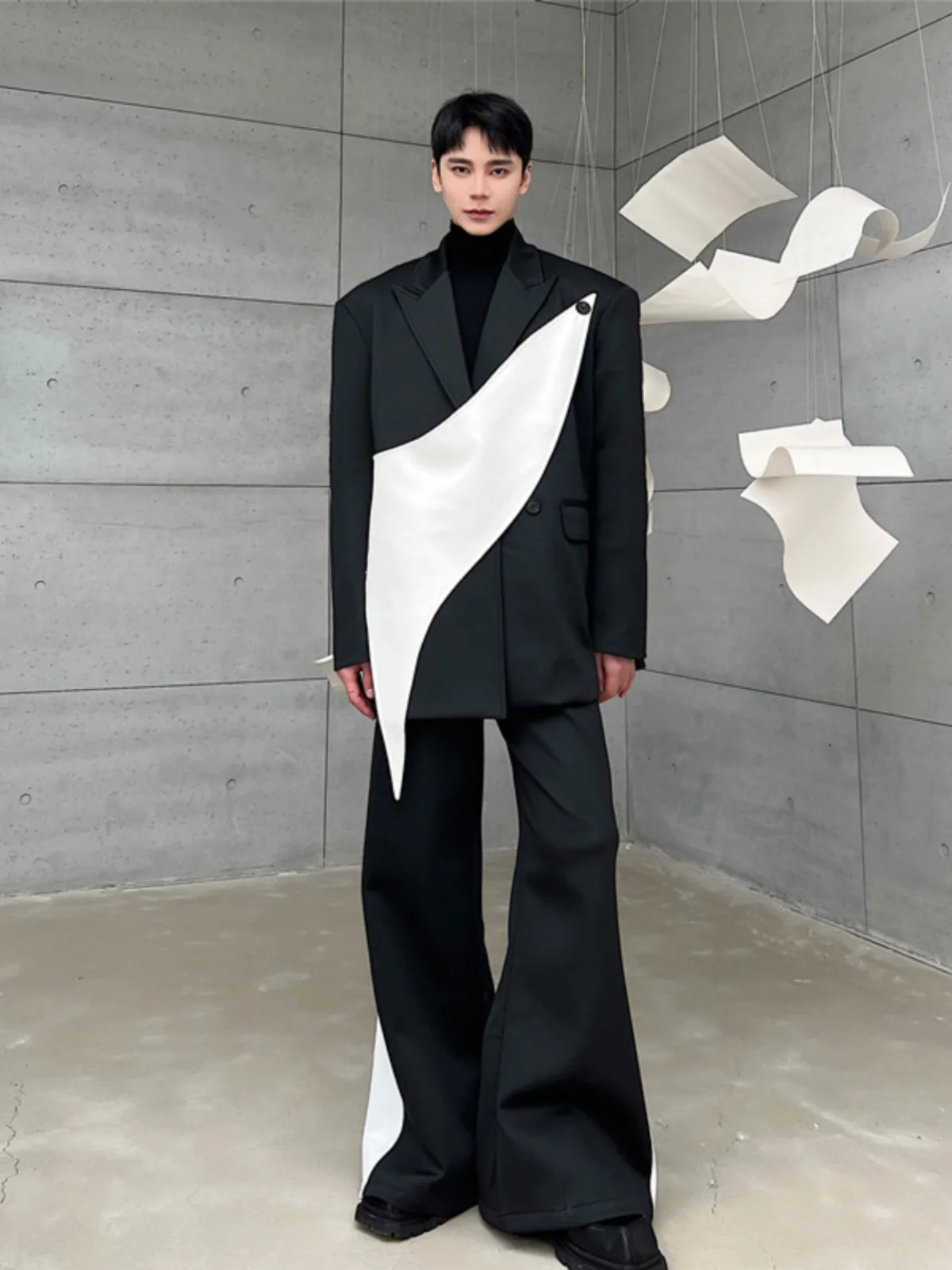 Asymmetric Color Blo Space Cotton Men's Suit Jaet Casual Two-Piece Set Youth Trend Summer Long Sve Regular Fit Suit
Asymmetric Color Blo Space Cotton Men's Suit Jaet Casual Two-Piece Set Youth Trend Summer Long Sve Regular Fit Suit