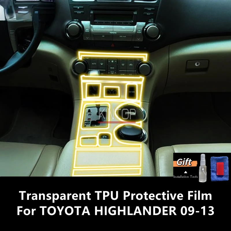 For TOYOTA HIGHLANDER 09-13 Car Interior Center Console Transparent TPU Protective Film Anti-scratch Repair Film Accessories
For TOYOTA HIGHLANDER 09-13 Car Interior Center Console Transparent TPU Protective Film Anti-scratch Repair Film Accessories