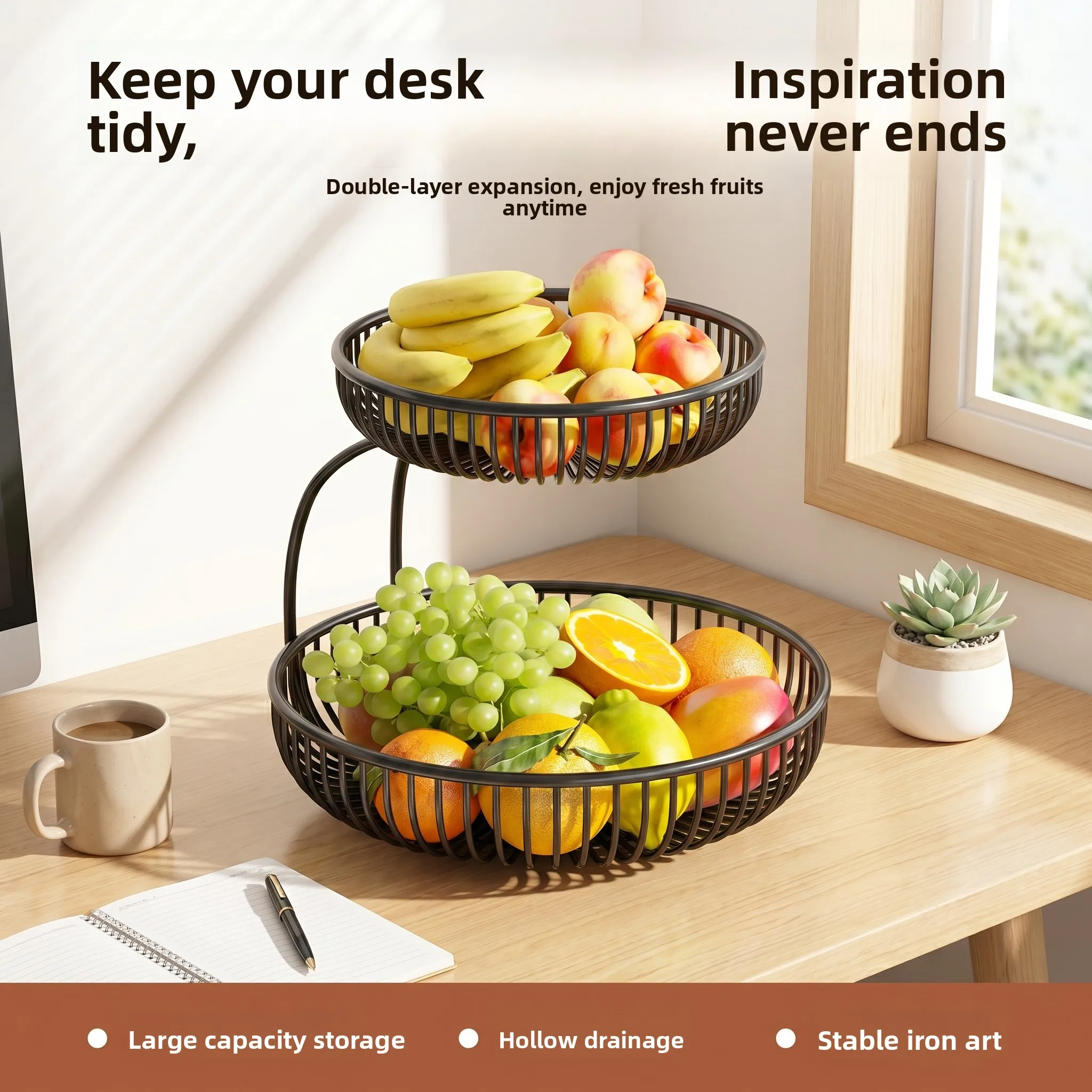 Multi-Layer Fruit Tray for Office And Living Room Use Iron Material Stripe Pattern Ideal for Placing Snacks And Dry...
Multi-Layer Fruit Tray for Office And Living Room Use Iron Material Stripe Pattern Ideal for Placing Snacks And Dry...