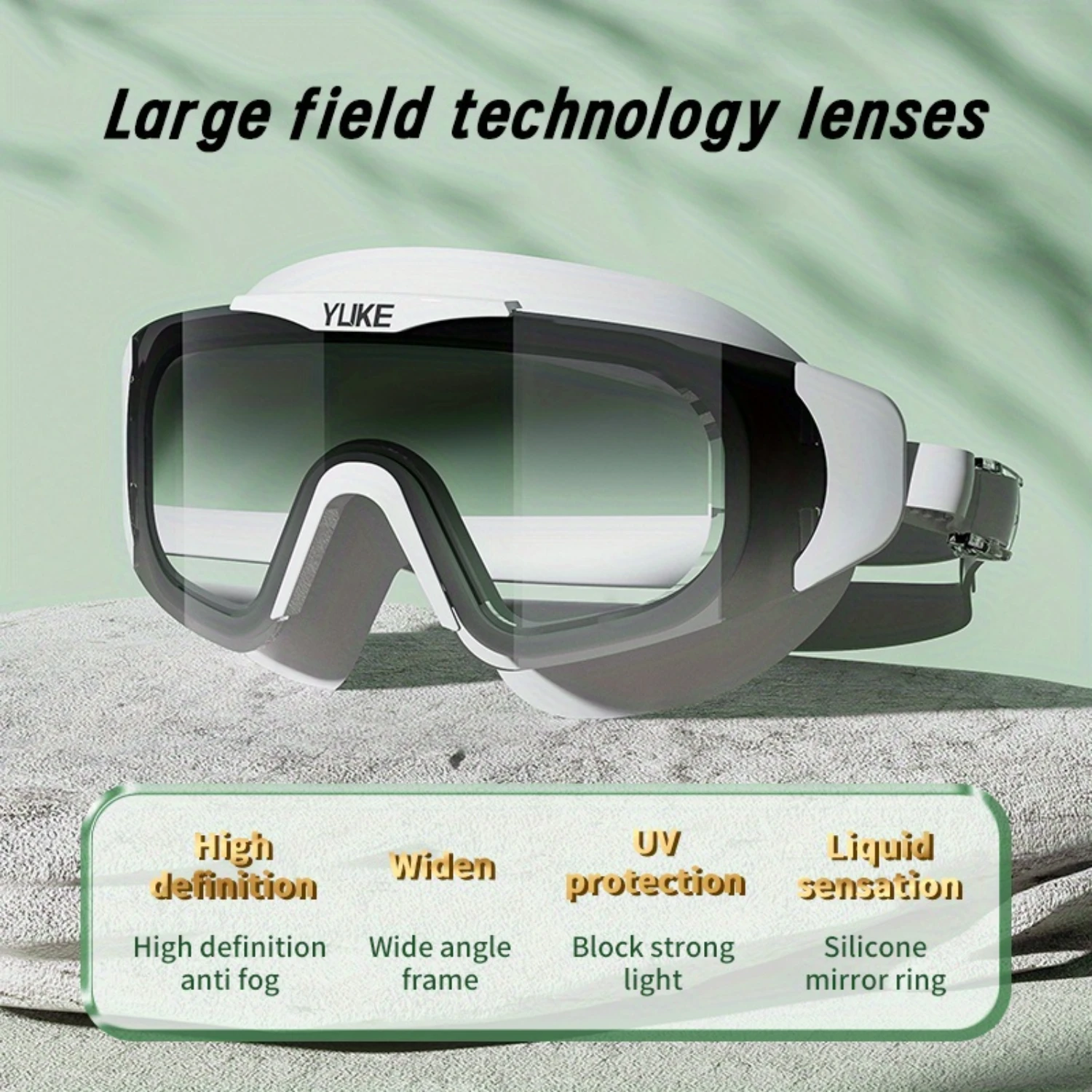 1pc Waterproof & Anti-Fog Swimming Goggles - Electroplated Large Frame Swimming Glasses, For Swimming Training, Water Sports
1pc Waterproof & Anti-Fog Swimming Goggles - Electroplated Large Frame Swimming Glasses, For Swimming Training, Water Sports