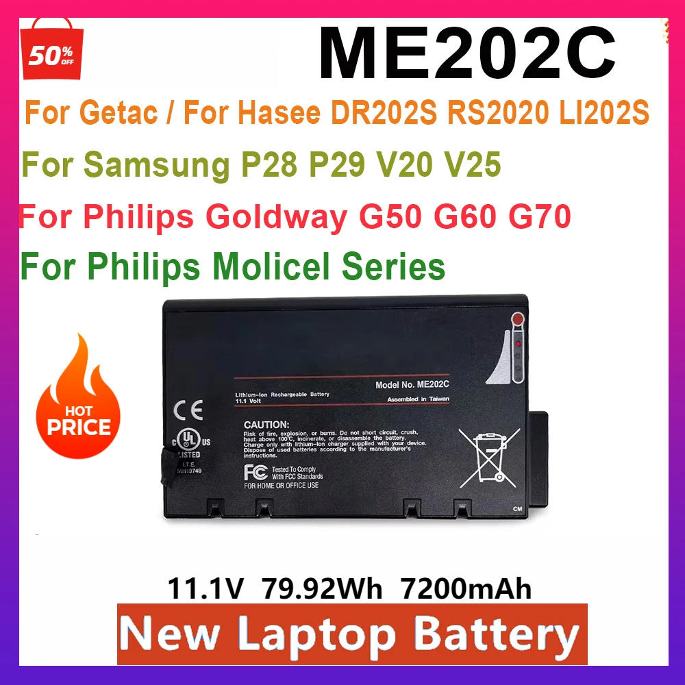 New ME202C Laptop Battery for Samsung P28 P29 V20 V25 for Getac for Hasee DR202S RS2020 LI202S for Philips Goldway G50 G60
New ME202C Laptop Battery for Samsung P28 P29 V20 V25 for Getac for Hasee DR202S RS2020 LI202S for Philips Goldway G50 G60