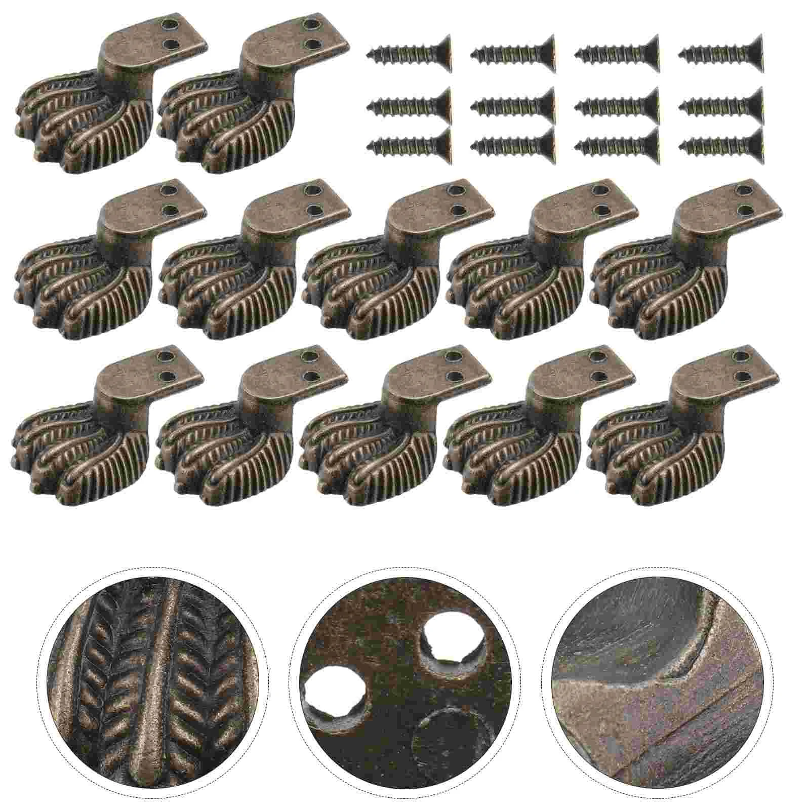 12 Pcs Wooden Box Foot Protector Corner Protectors Furniture Base Vintage Anti-slip Supplies Heightening Zinc Alloy Pad
12 Pcs Wooden Box Foot Protector Corner Protectors Furniture Base Vintage Anti-slip Supplies Heightening Zinc Alloy Pad