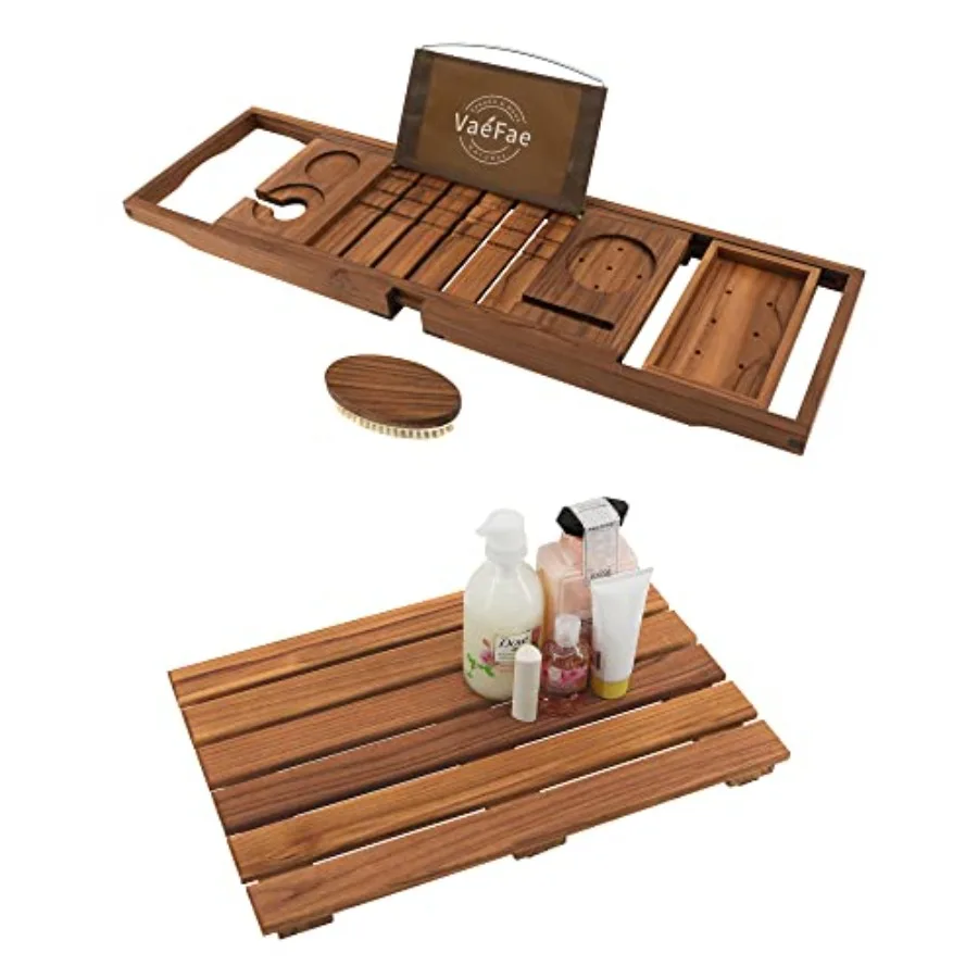 Teak Bathtub Tray and Teak Shower Mat S Bundle
Teak Bathtub Tray and Teak Shower Mat S Bundle
