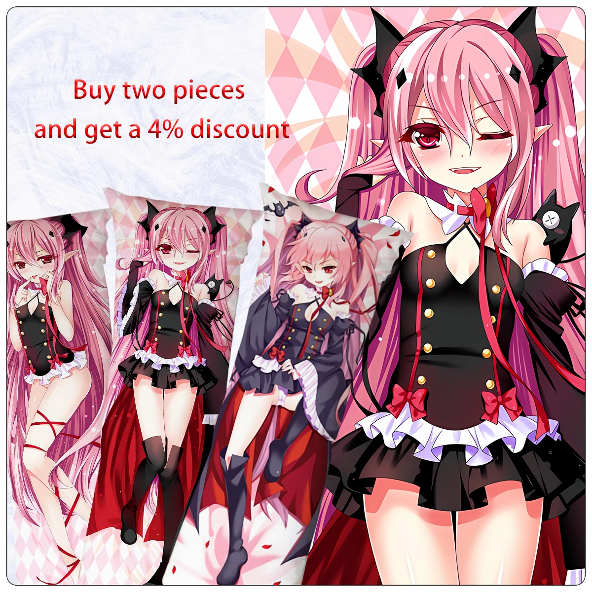 Dakimakura Anime Seraph Of The End Hugging Body Pillow Cover Holiday Gifts Double-Side Print 2WAY Krul Tepes Pillowcase
Dakimakura Anime Seraph Of The End Hugging Body Pillow Cover Holiday Gifts Double-Side Print 2WAY Krul Tepes Pillowcase