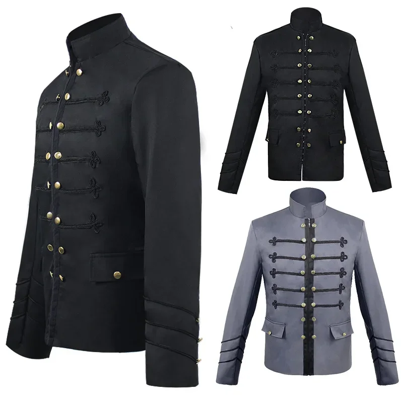 Medieval Solid Color Men's Literary Retro Cardigan Coat Stage Performance Clothing
Medieval Solid Color Men's Literary Retro Cardigan Coat Stage Performance Clothing