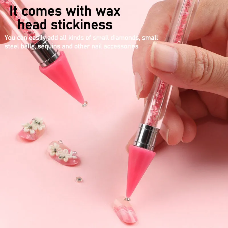 Double-ended Nail Rhinestone Pick-Up Pen, Wax Tip & Steel Tip Tool for Drilling/Undrilling Gemstones
Double-ended Nail Rhinestone Pick-Up Pen, Wax Tip & Steel Tip Tool for Drilling/Undrilling Gemstones