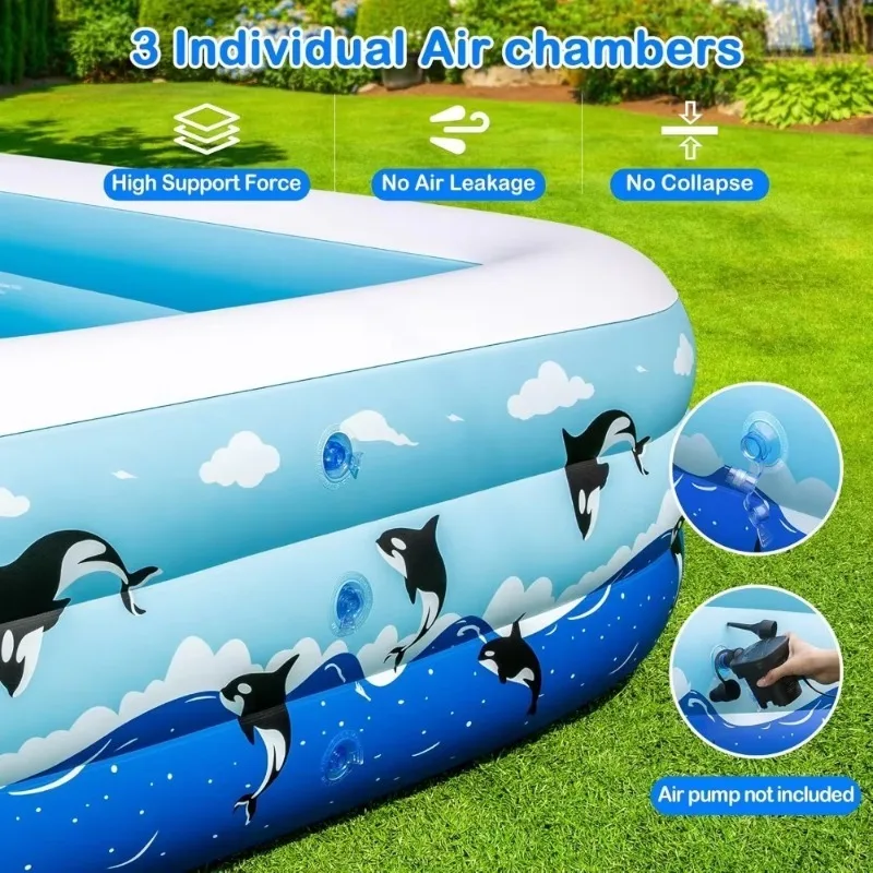 Inflatable Pool for Kids and Adults, Inflatable Swimming Pool for Kids, Blow up Pools,Durable Thickened Inflatable Family Pools
Inflatable Pool for Kids and Adults, Inflatable Swimming Pool for Kids, Blow up Pools,Durable Thickened Inflatable Family Pools