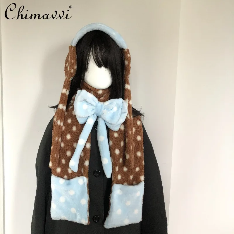 Original Sweet Cute Girl Scarf Ear Muffs Warm Winter New Fashion Student Kawaii Lamb Wool Women's Y2k Scarf
Original Sweet Cute Girl Scarf Ear Muffs Warm Winter New Fashion Student Kawaii Lamb Wool Women's Y2k Scarf