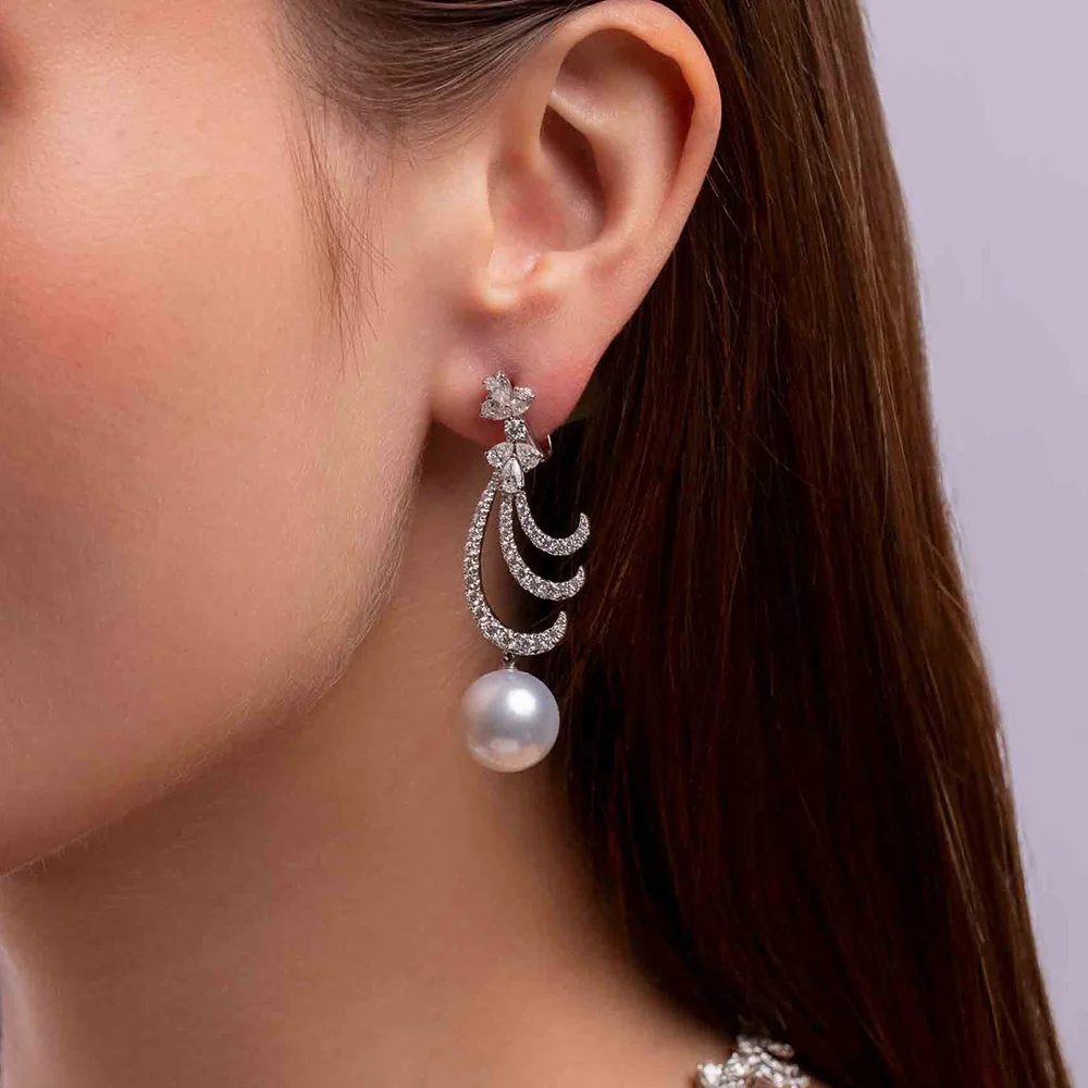 Великолепный дизайн, серьги-подвески с жемчугом, эффектный подарок ручной работы, изящные висячие серьги с кристаллами в стиле бохо для свадьбы
Великолепный дизайн, серьги-подвески с жемчугом, эффектный подарок ручной работы, изящные висячие серьги с кристаллами в стиле бохо для свадьбы
