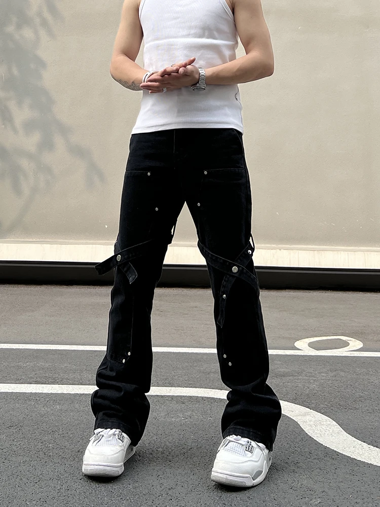 Мужские джинсы Bla Original Street Sle с высокой талией, свободные прямые брюки с поясом, слегка расклешенные, в американском уличном стиле
Мужские джинсы Bla Original Street Sle с высокой талией, свободные прямые брюки с поясом, слегка расклешенные, в американском уличном стиле