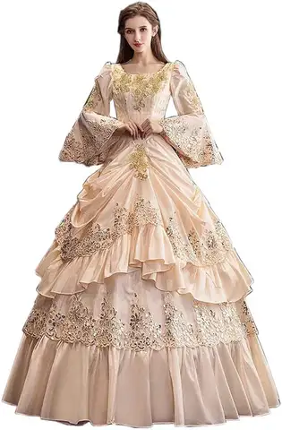KEMAO 18th Century Rococo Baroque Marie Antoinette Ball Gown Prom Renaissance Historical Period Medieval Victorian Dresses