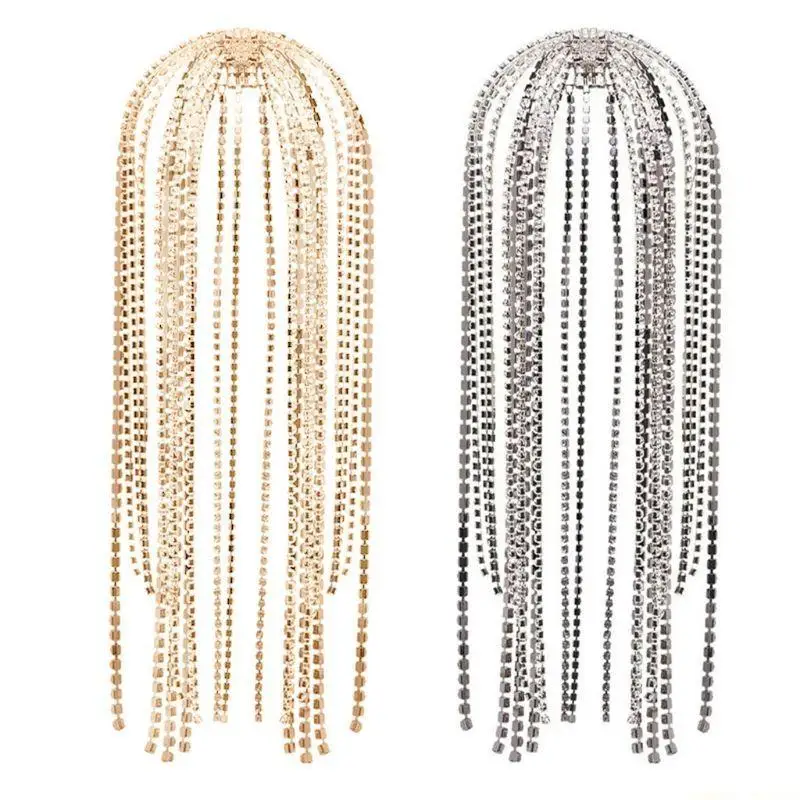 31BF Women Glitter Long for Rhinestone Tassel Headband Jewelry Chain Bridal Hair Hoop
31BF Women Glitter Long for Rhinestone Tassel Headband Jewelry Chain Bridal Hair Hoop