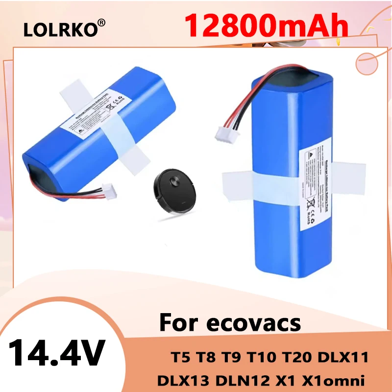 12800mAh Replacement Battery for Ecovacs Deebot Ozmo 950,X1 Omni,X1 Turbo, X1 Plus,T8/T8+,T9/T9+,T10/T10+ Robot vacuum cleaner
12800mAh Replacement Battery for Ecovacs Deebot Ozmo 950,X1 Omni,X1 Turbo, X1 Plus,T8/T8+,T9/T9+,T10/T10+ Robot vacuum cleaner