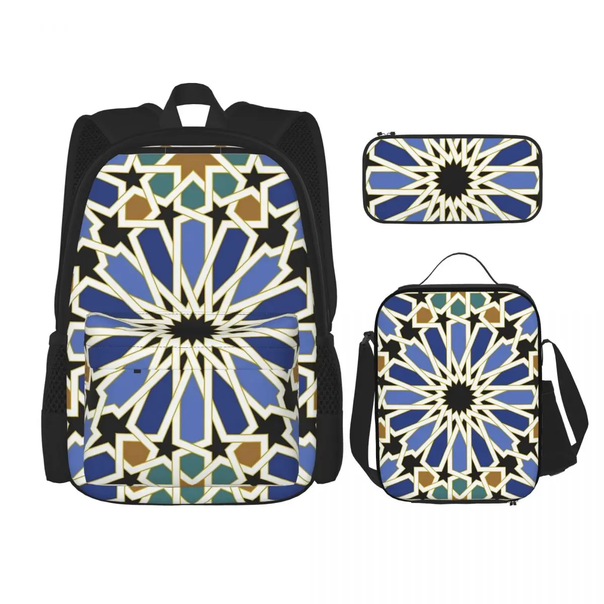 Arabic Tile I Backpacks Children Bookbag School Bags Rucksack Lunch Bag Pen Bag Three-Piece Set
Arabic Tile I Backpacks Children Bookbag School Bags Rucksack Lunch Bag Pen Bag Three-Piece Set