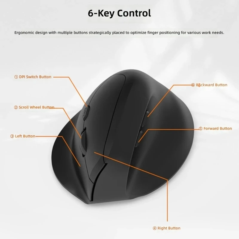 K43B Vertical Wireless Mouse for Office Desk Work, Ergonomic Computer Mouse
K43B Vertical Wireless Mouse for Office Desk Work, Ergonomic Computer Mouse