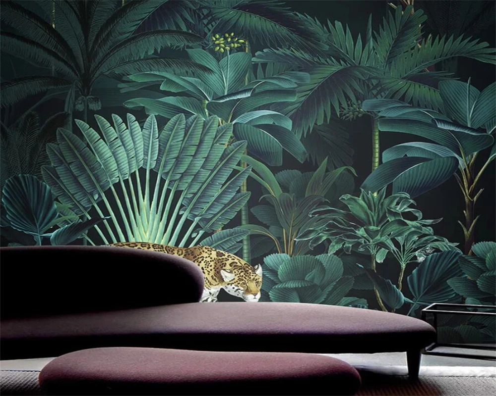 Beibehang Customized living papel de parede room background, green tropical zoo, plant entrance, hotel wallpaper
Beibehang Customized living papel de parede room background, green tropical zoo, plant entrance, hotel wallpaper