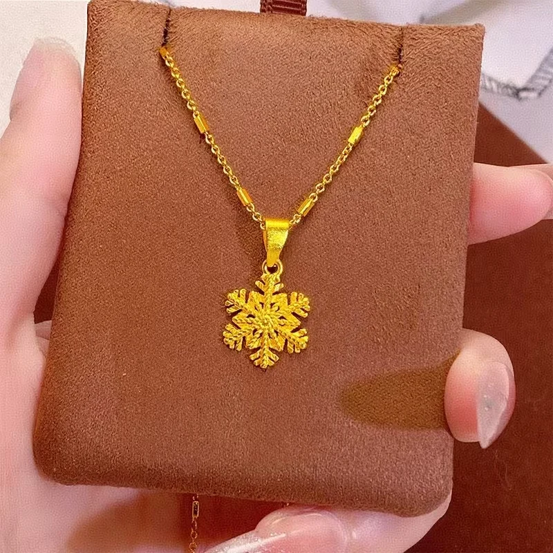 2026 new light luxury snowflake pendant for women, niche style, high-end feel, sand gold chain, long-lasting colorfast
2026 new light luxury snowflake pendant for women, niche style, high-end feel, sand gold chain, long-lasting colorfast