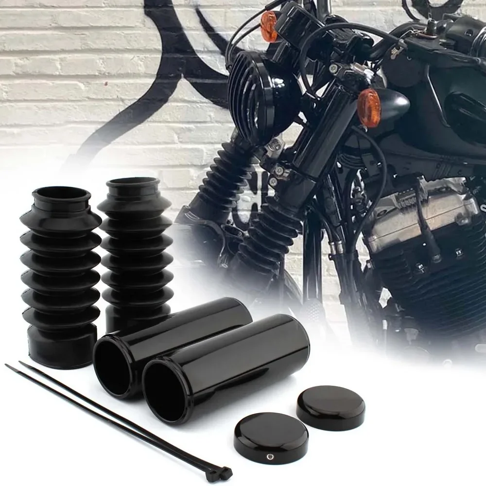 49mm Motorcycle Front Upper Fork Cover Lower Gaiter Boot Shock Damping Dust Guard For Harley Sportster XL1200X X48 Dyna Softail
49mm Motorcycle Front Upper Fork Cover Lower Gaiter Boot Shock Damping Dust Guard For Harley Sportster XL1200X X48 Dyna Softail