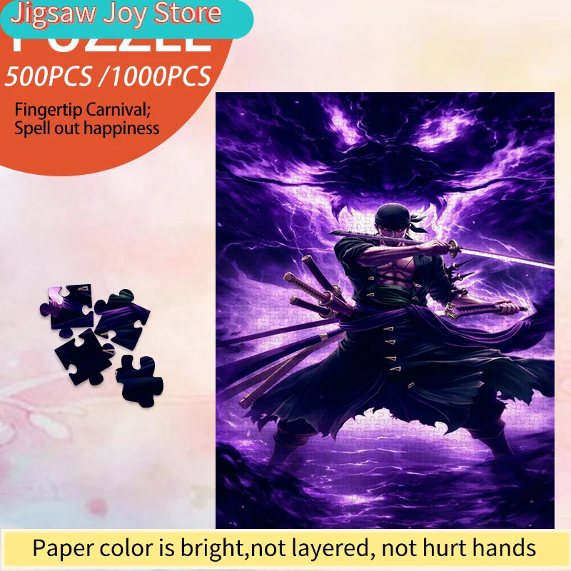 500-, Paper Jigsaw Puzzle, DIY Puzzle, Large Puzzle, Adult Puzzle - Samurai, Three Swords Style, Purple Energy, Battle Pose. W
500-, Paper Jigsaw Puzzle, DIY Puzzle, Large Puzzle, Adult Puzzle - Samurai, Three Swords Style, Purple Energy, Battle Pose. W