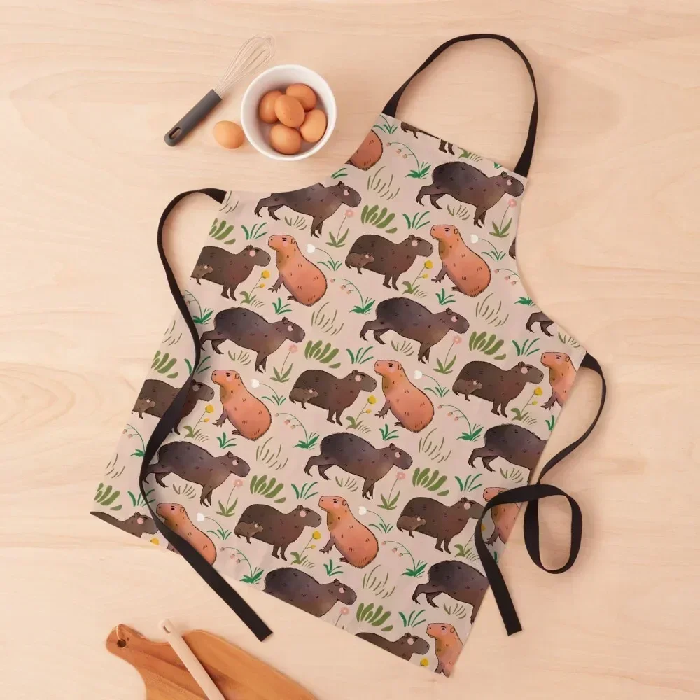 Capybara - Cute Green and Brown Animal Illustration Pattern Apron cooks clothes with personal logo Ladies Apron
Capybara - Cute Green and Brown Animal Illustration Pattern Apron cooks clothes with personal logo Ladies Apron