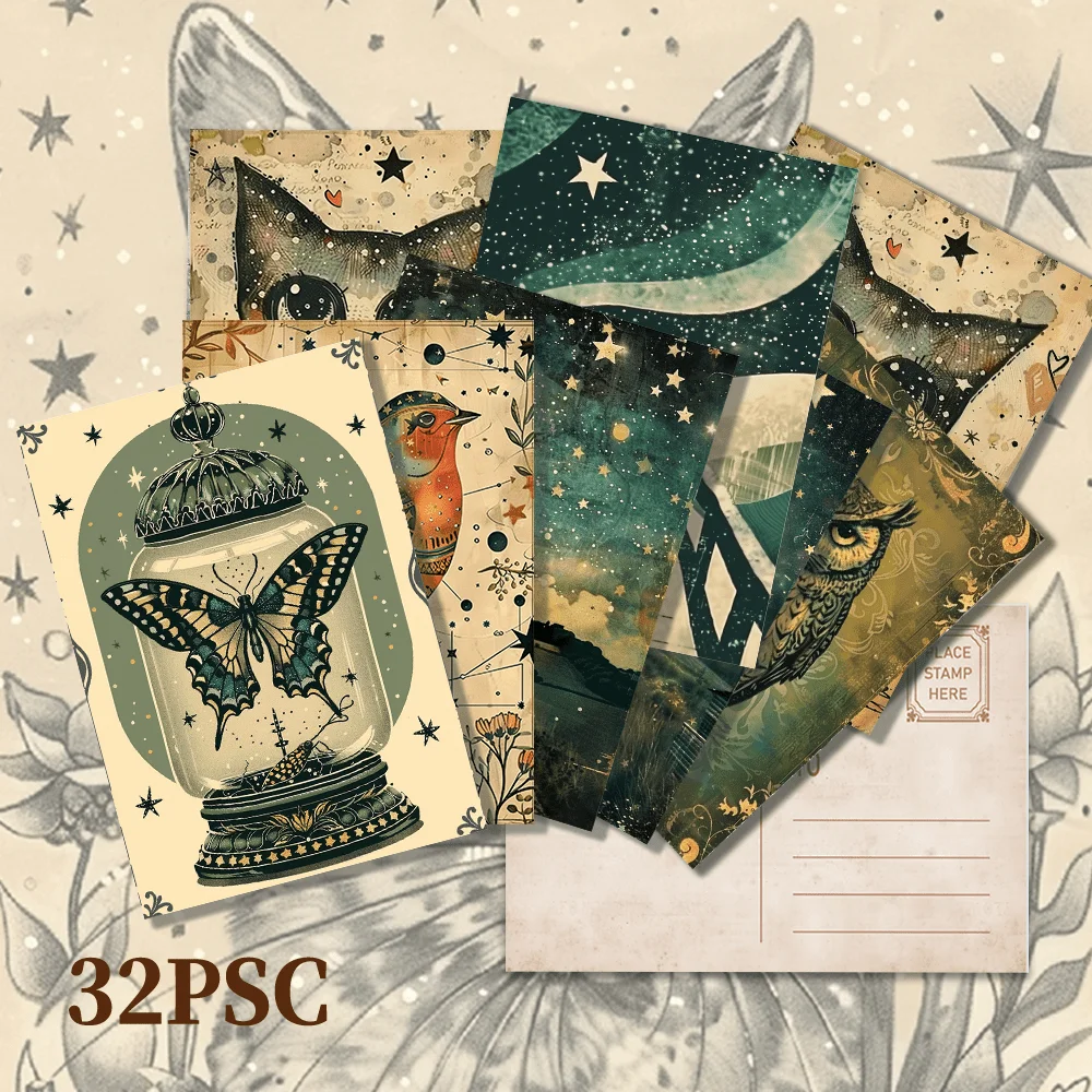32pcs, Vintage Astrology Magic Postcards, Birthday/Anniversary Gifts, Collectibles, Suitable for Gift Giving, Can be Mailed.
32pcs, Vintage Astrology Magic Postcards, Birthday/Anniversary Gifts, Collectibles, Suitable for Gift Giving, Can be Mailed.