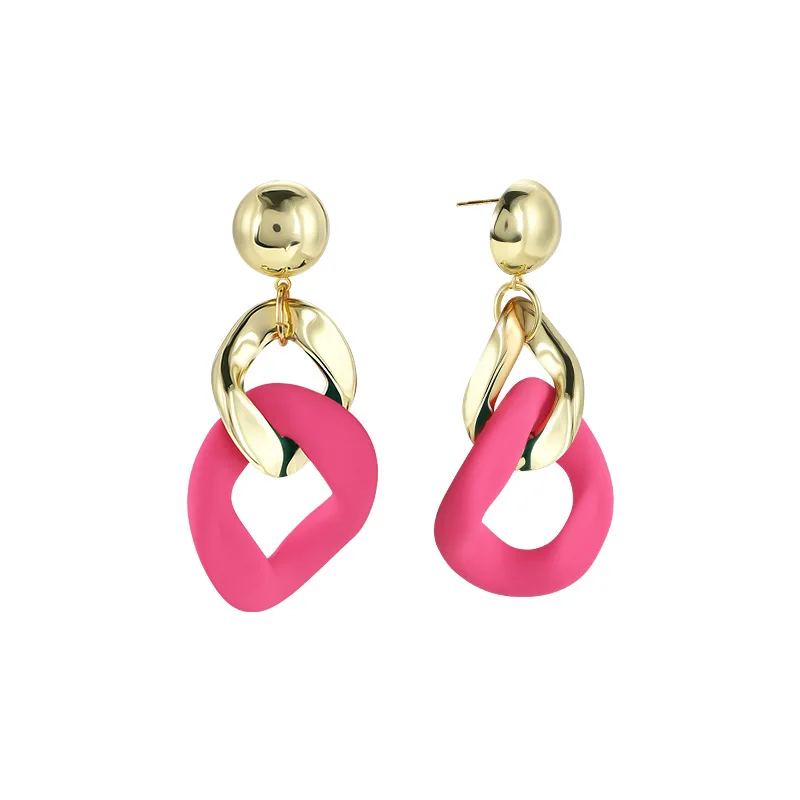 New temperament exaggerated design exquisite acrylic earrings, personalized long pendant earrings
New temperament exaggerated design exquisite acrylic earrings, personalized long pendant earrings