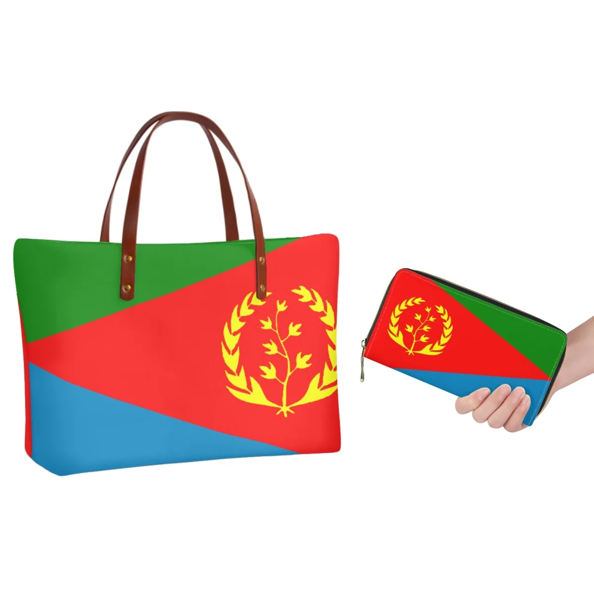 FORUDESIGNS Combination Handbag Wallet Zipper Design Eritrea Flag Ladies Handbags Storage Organizer Bags Shopping Party
FORUDESIGNS Combination Handbag Wallet Zipper Design Eritrea Flag Ladies Handbags Storage Organizer Bags Shopping Party