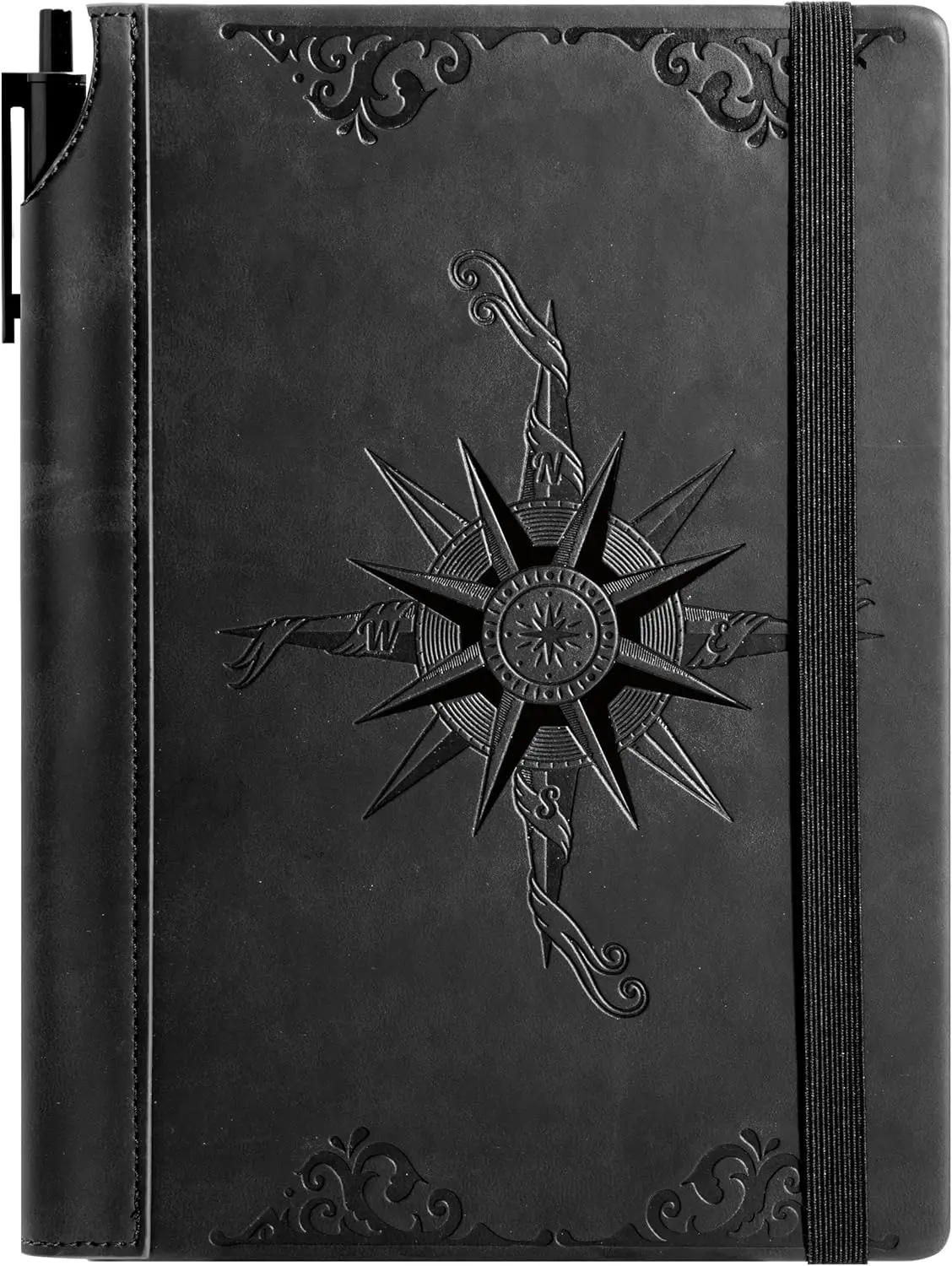 A5 Hardcover Leather Journal, 288 Lined Pages, 100 GSM, Pen Holder, Gift Set for Writing, Travel, Office
A5 Hardcover Leather Journal, 288 Lined Pages, 100 GSM, Pen Holder, Gift Set for Writing, Travel, Office