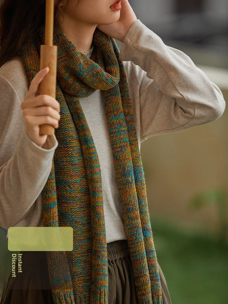 Artistic Knitted Scarf Women's Comfortable Multi-Functional Long Rectangle Japanese Style Autumn Winter Fashion Accessory
Artistic Knitted Scarf Women's Comfortable Multi-Functional Long Rectangle Japanese Style Autumn Winter Fashion Accessory